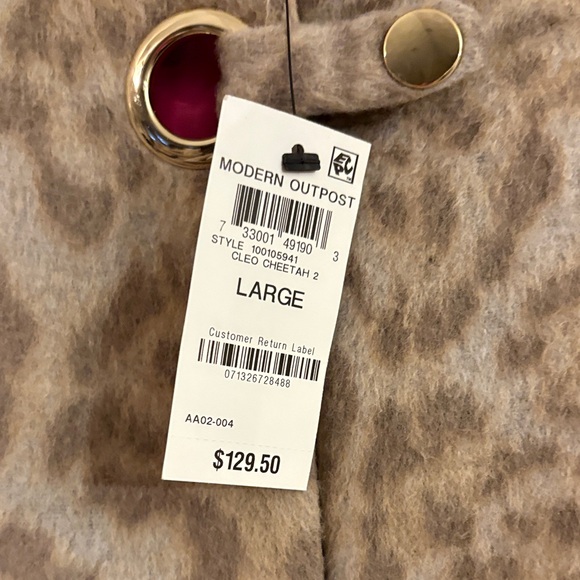 INC International Concepts Animal Print Cape Coat - Picture 3 of 10